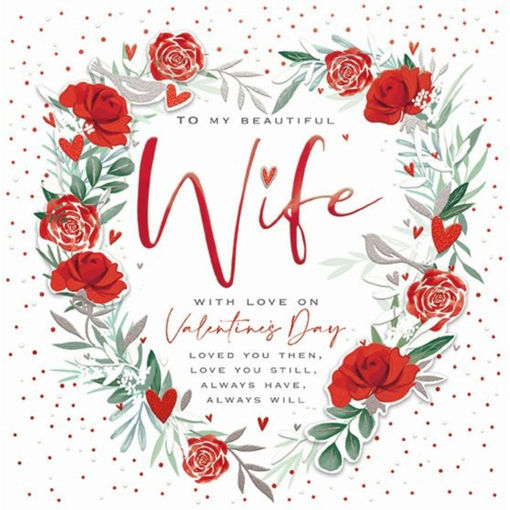 Picture of BEAUTIFUL WIFE WITH LOVE ON VALENTINES DAY CARD